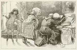 Ilustración para Sylvie y Bruno de Lewis Carroll de Harry Furniss