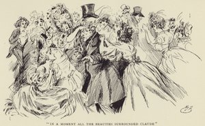 En un Momento todas las Bellezas rodearon a Claude de Harry Furniss