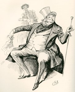 Joey B. Ilustración de Harry Furniss para la novela de Charles Dickens Dombey e hijo, de The Testimonial Edition, publicada en 1910. de Harry Furniss