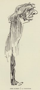 John Ruskin a la Whistler de Harry Furniss