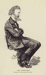 Lord Clanricarde, boceto en la Cámara de los Lores