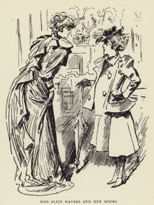 Señorita Alice Havers y su Modelo de Harry Furniss