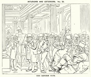 Caricatura de Punch: El Reform Club (grabado)