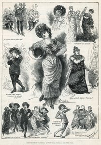 Bocetos de Patience en la Ópera Cómica de Harry Furniss