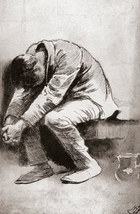 El prisionero solitario. Ilustración de Harry Furniss para el diario de viajes de Charles Dickens American Notes for General Circulation, de The Testimonial Edition, publicado en 1910.