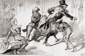 La cocina de los ladrones. Oliver es mostrado cómo se hace, ilustración de 