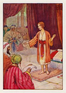 Al cabo de tres días lo encontraron en el Templo (litografía en color) de Harry George Theaker
