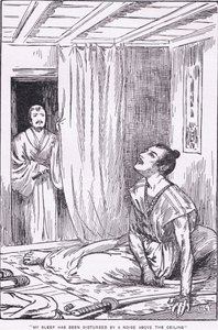 Su sueño se vio perturbado por un ruido en el techo (de More Stories from Raiko) (lito) de Harry George Theaker