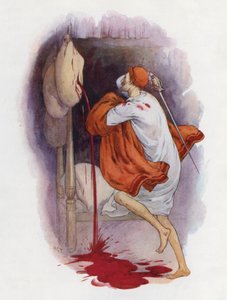 Ilustración para Don Quijote (litografía en color) de Harry George Theaker