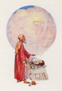 "No pongas tu mano sobre el muchacho" (litografía en color) de Harry George Theaker