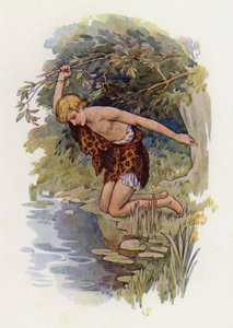 Narciso (litografía en color) de Harry George Theaker