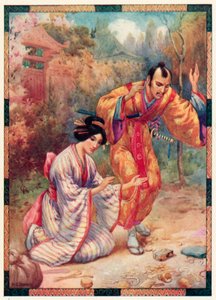 Los trozos del cuenco se habían convertido en todo tipo de tesoros (litografía en color) de Harry George Theaker
