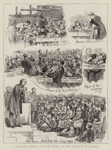 Cena de Navidad ofrecida por actores a niños pobres en Lambeth de Harry Hamilton Johnston