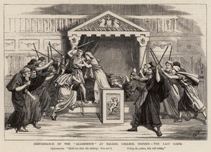 Representación de la Agamenón en el Balliol College, Oxford, la Última Escena