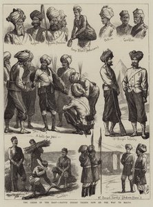La crisis en el Este, tropas indias nativas en camino a Malta de Harry Hamilton Johnston