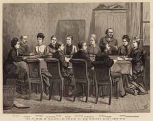 La angustia en Irlanda, el Comité de Ayuda de la Duquesa de Marlborough de Harry Hamilton Johnston