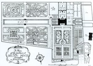 Un plano de los jardines en Belton House, Lincolnshire de Harry Inigo Triggs