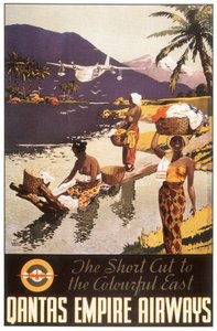 Publicidad de Qantas Empire Airways, Postal, c. 1950-1954 de Harry J. Weston