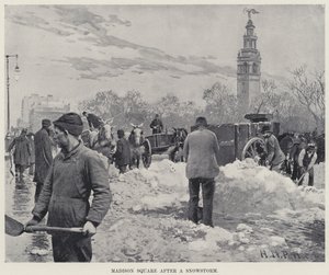 Madison Square después de una tormenta de nieve de Harry M. Pettit