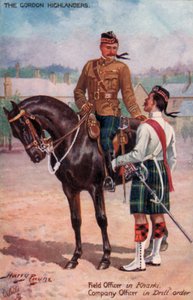 Los Gordon Highlanders, Oficial de Campo en Kharki, Oficial de Compañía en orden de instrucción