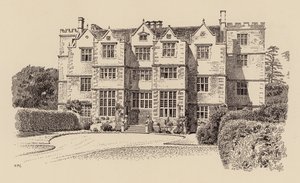 Chastleton House, Oxfordshire (litografia en color) de Harry Percy Clifford