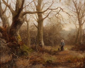 Escena del Bosque, 1892 de Harry William Adams