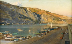 El puerto de Menton, Costa Azul de Harry van der Weyden