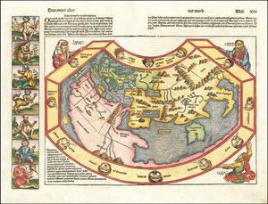 Mapamundi de 1493 por Hartmann Schedel