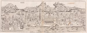 Reimpresión de 1930 de la vista de Venecia de la Crónica de Nuremberg (recortada)