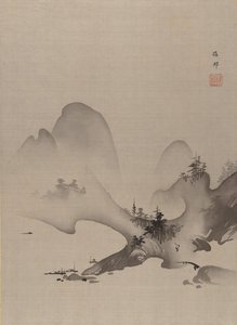 Lago y montañas, ca. 1885-89 de Hashimoto Gaho
