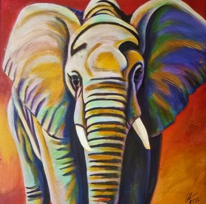 Elefante de colores