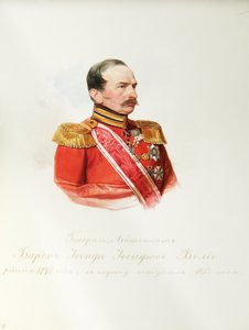Retrato del Barón Iosif Iosifovich von Velio 1795-1867 del Álbum de la Guardia Imperial de Caballería, 1846-1849