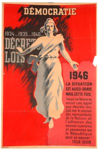 Póster Pro-Democracia Francés, 1946 de Havas