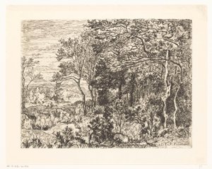 Figuras en la linde de un bosque de Hector Allemand