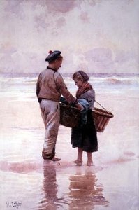 Niños pescadores bretones de Hector Caffieri