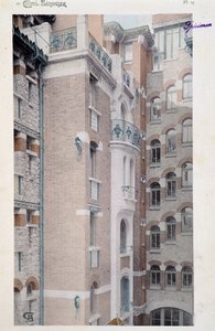 Vista del Castel Beranger (1897-1898), edificio manifestado por el arquitecto Hector Guimard (1867-1942) de Hector Guimard