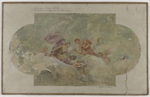 Boceto para el salón de bodas del distrito 8 de París: La Boda de Hector d