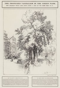 El vandalismo propuesto en el Green Park, Londres de Hedley Fitton