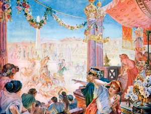 El Circo de Nerón o el Circo de Calígula, Roma, 1901 de Heilbronn