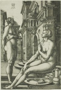 Betsabé en el baño de Heinrich Aldegrever