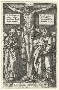 Cristo en la cruz de Heinrich Aldegrever