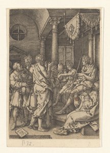 Daniel interroga a los ancianos Historia de Susanna (título de la serie) de Heinrich Aldegrever