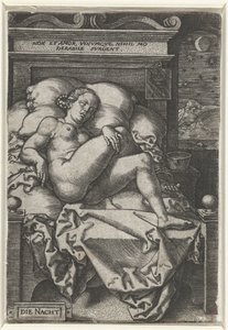 La noche Esa noche (título en el objeto) de Heinrich Aldegrever