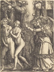 Expulsión del paraíso de Heinrich Aldegrever