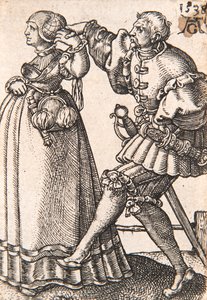 De la serie Los Pequeños Bailarines de Boda, 1538 de Heinrich Aldegrever