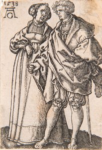 De la serie Los pequeños bailarines de boda, 1538 de Heinrich Aldegrever