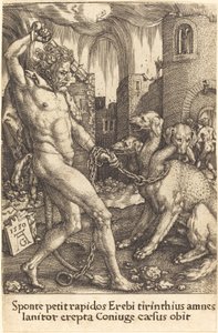 Hércules y Cerbero de Heinrich Aldegrever