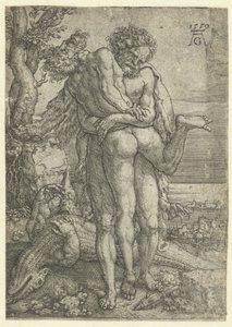 Hércules lucha contra el dios del río Aqueloo Trabajos de Hércules (título de la serie)