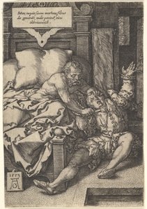 El juez Herkinbald cortando la garganta de su sobrino de Heinrich Aldegrever
