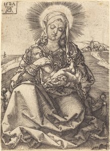 Madonna en un paisaje sentada en un cojín, 1527